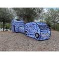 thumbnail image 1 of G3Elite Kids Play Tent, Childs 3 Piece Foldable Pop Up Indoor/Outdoor Vehicle, Tunnel & Tent with Carry/Storage Bag (Blue, Pink & Cream Camo), 1 of 6