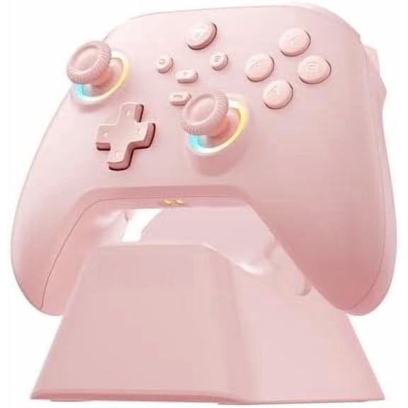 G3V2 Controller for Pc//Ios/Android, Hall Effect Joysticks, RGB Lighting Gaming Controller,2 Programmable Buttons,1000mah With Station,