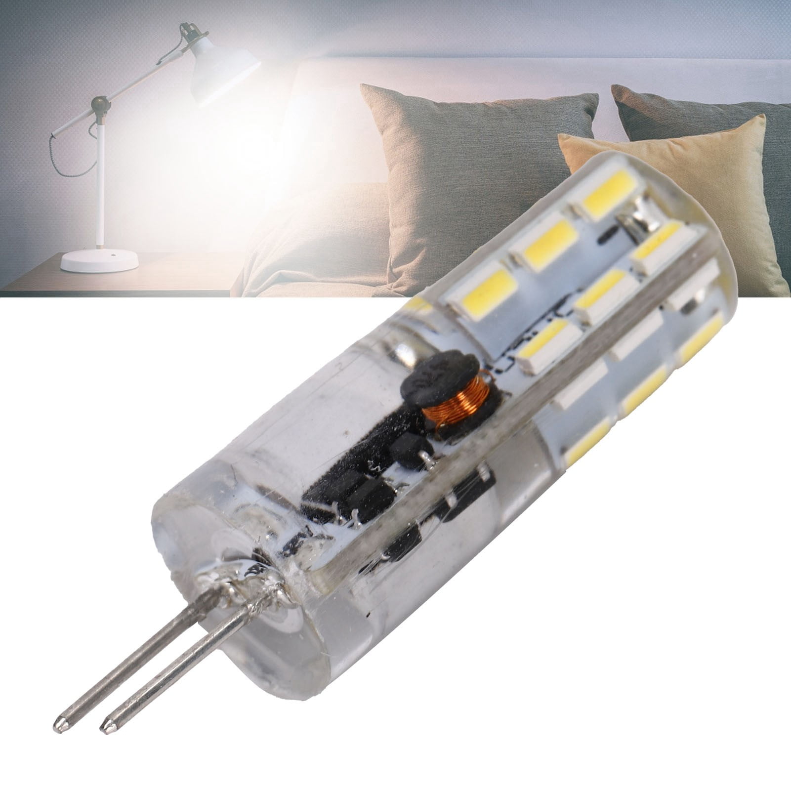 G4 24LED Light Bulb, 2W 200LM Bi Pin Light NonDimmable For Chandelier