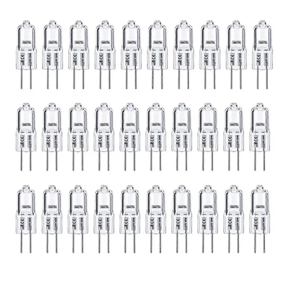 G4 Bulb,20 Pack Halogen G4 12V 20W with G4 Bi-Pin Base,High Output G4 Light Bulb 12V 300LM for Cabinet Light Bulbs