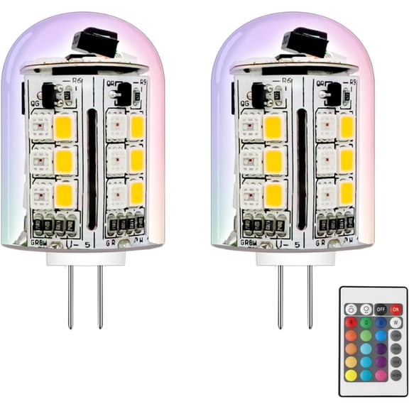 G4 LED Bulb 12V, T3 G4 Color Changing LED Bulbs, 12V 24V 3W RGB Bi-Pin Lights Wa
