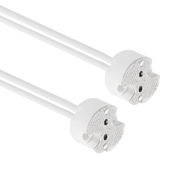 G4 LED Bulb Socket 11.8" 2 Packs, G4 Lamp Holder Waterproof Ceramic Base with Heat-Resistant Silicone Wire, Miniature Lamp Base for LED & CFL & Halogen Bulbs