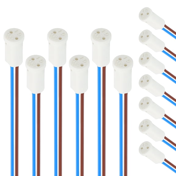 G4 LED Bulb Socket 3.9" 30 Packs, G4 Lamp Holder Waterproof Ceramic Base with Heat-Resistant Teflon-Wire, Miniature Lamp Base for LED & CFL & Halogen Bulbs