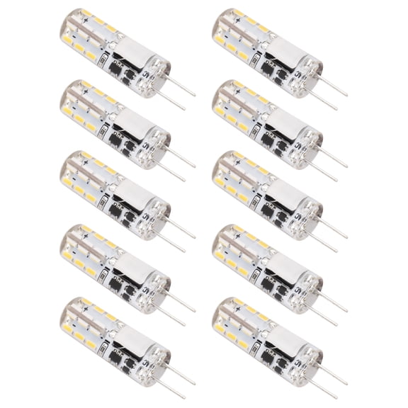 G4 LED Bulbs 1.2W Bi Pin Light Bulbs 24LED 3014 Light Source for Home Ceiling Light Wall Lamp, 12V Warm Light (1.5 inches / 3.7 cm, 10 Pack)