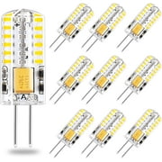 G4 LED Bulbs 12V Led Light AC/DC Bi-Pin Base Landscape Light Bulbs 3 Watt 12v Light Bulb - G4 Bulb LED Lighting Equiavlent to 30W Low Voltage Warm White 2700K 10-Pack