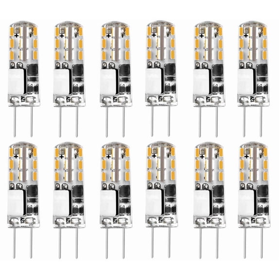 G4 LED Light Bulbs 1.5W 12V Warm White 3000K 12 Pack