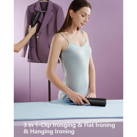 G4 Pro Smart Handheld Steamer for Clothes Global Voltage Adaptation, 900W Palm-Sized & Lightweight (0.8lb), Dual Steam Modes, Easy Wrinkle Remover, Auto Shut-Off for Travel & Home (metal gray)