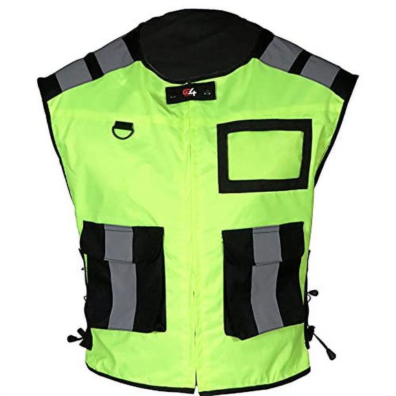 G4 VISION Reflective Safety Vest High Visibility Mesh Breathable Workwear with Pockets and Zipper