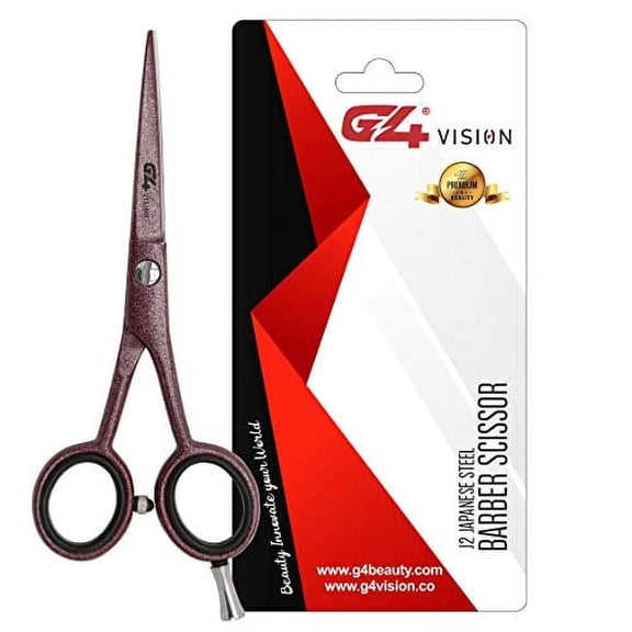G4 Vision J2 Japanese Steel G4 Barber Hair Cutting Scissors Shears Tempered Stainless Razor Sharp Mustache Haircut Hairdresser