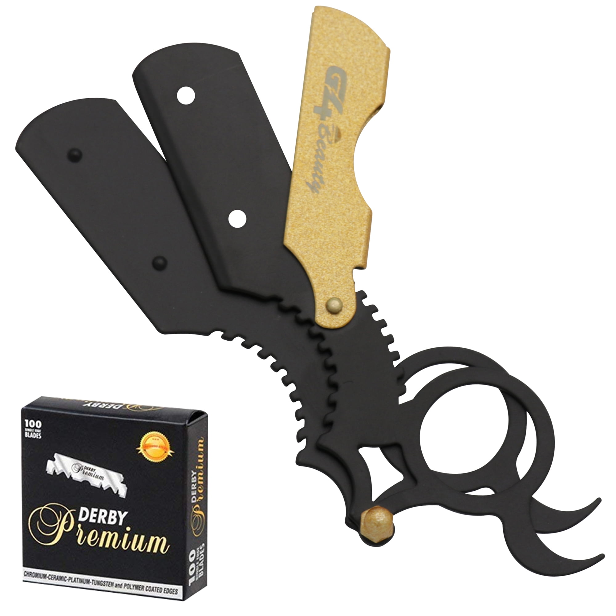 G4 Vision Universal Replaceable Half Blade Straight Razor with 100 ...