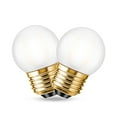 thumbnail image 1 of G40 Frosted Glass Led Replacement Bulb,1.5w Equivalent to 15 Watts,Warm White 2700k, G14 Milky Globe Ball Lamp ,E26 Medium Base,2 Pack, 1 of 7