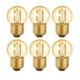 thumbnail image 1 of G40 LED Bulbs 1W (10W Equivalent), Mini Globe, 2200K Warm White, E26 Base Decorative Light Bulbs, 6-pack, 1 of 6