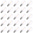 thumbnail image 1 of G40 LED Replacement Bulbs 25-Pack, Shatterproof Outdoor String Light Bulb for Patio, 120V 1W E12 Small Round Light Bulbs for Indoor Decor, Warm White 2700K, Dimmable Clear, 1 of 6