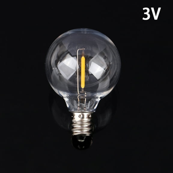 G40 Light Bulbs E12 3V 120V 220V 1W Glass Globe Bulbs String Light Indoor Outdoor Patio Home Garden Decor Warm White