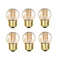 G40 Low Wattage Bulbs, G14.5 E26 Edison LED Bulb Mini Amber Globe Night