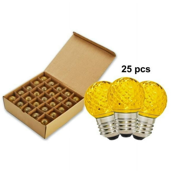 G40 Non-Dimmable Commercial Retrofit Bulbs with E26 Base, Gold - Pack of 25