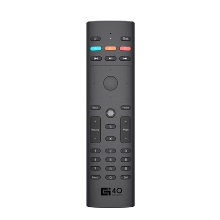 G40S Smart Voice 6- Gyroscope Handheld Remote Control IR Learning Voice Control 3 Infrared Modes for Smart TV Android PC