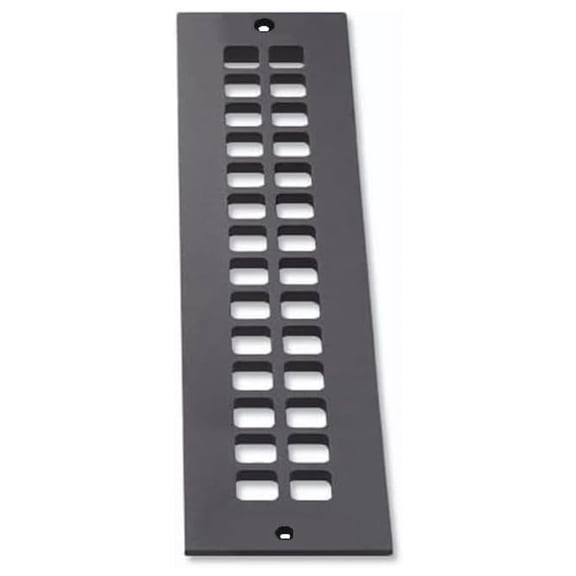 G416-AH Square Series 2.25" x 14" Grille with Mounting Holes, Black Aluminum