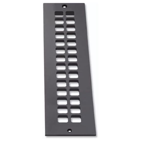 G416-AH Square Series 2.25" x 14" Grille with Mounting Holes, Black Aluminum