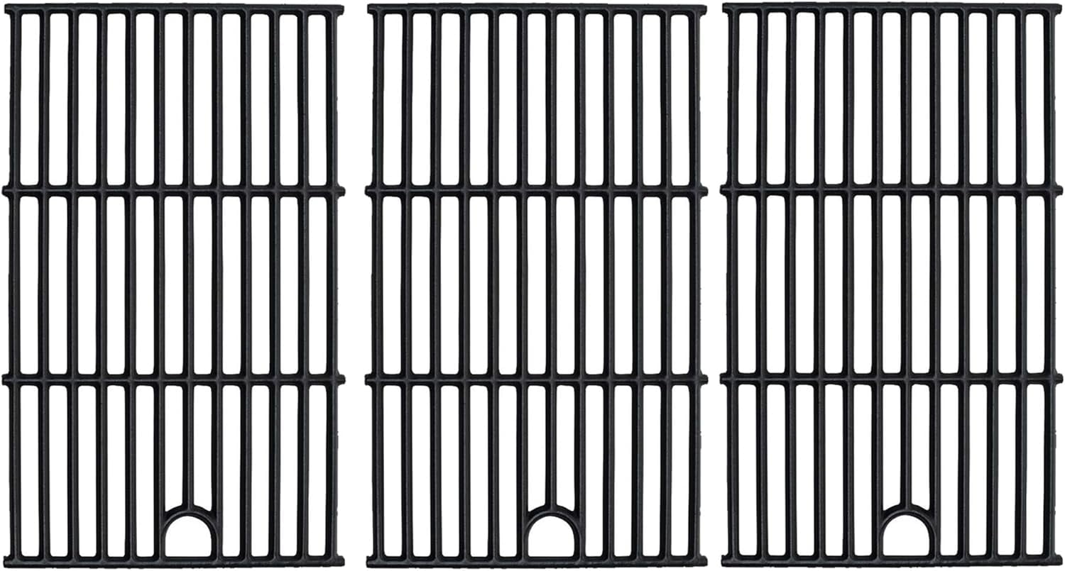 Matte Black Cast Iron Grill Grates for Char-Broil 6 Burner