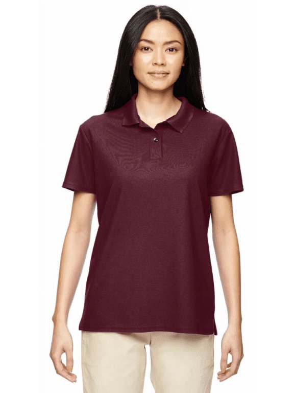 G448L Gildan Ladies' Performance Jersey Polo Marble Maroon XL