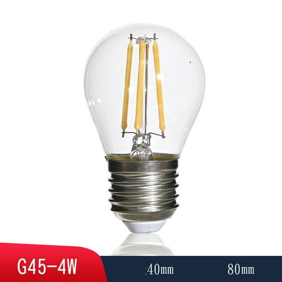 G45 E27 LED Bulb 2700K Warm White Clear Glass Retro Filament Light Bulb 2W 4W 6W Decorative Amber Glow for Cafe Hotel Bar Lighting