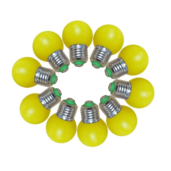 Mini LED Bulb 1W G45 E27, Yellow, Non-Dimmable, 110-220V Night Light for bedrooms, living rooms, hotels, kitchens, 10pcs