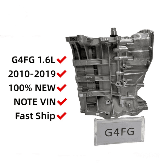 G4FG 1.6L Short Block Engine Assembly For 2010-2022 Kia Cerato Soul Rio Hyundai Accent Elantra Creta