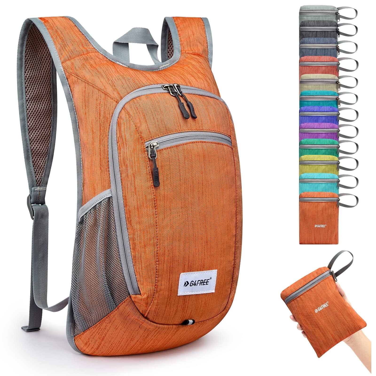 G4free, Hiking Backpack, 10L/15L/20L, Orange Polyamide - Walmart.com