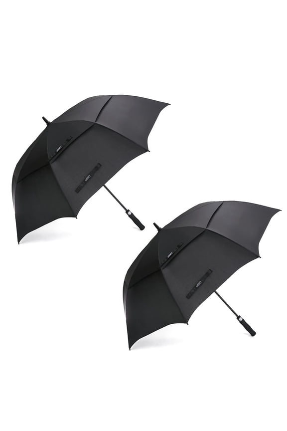 2 Pack Golf Umbrella 54/62/68 Inch Extra Large Windproof Double Canopy Vented Automatic Open Oversize Waterproof Stick Umbrellas