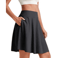 thumbnail image 1 of G4Free 20" Knee Length Tennis Skirts for Women High Waisted Golf Skorts Soft Athletic Built-in Shorts 3 Pockets, 1 of 7