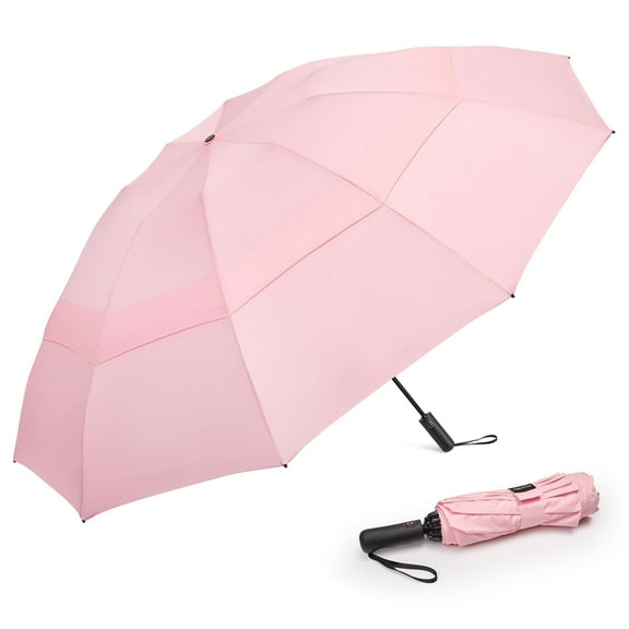 G4Free 42/46/54/62 Inch Large Golf Umbrella Compact Reverse Travel Umbrella 10 Ribs Windproof for Rain Double Canopy Automatic Open Close