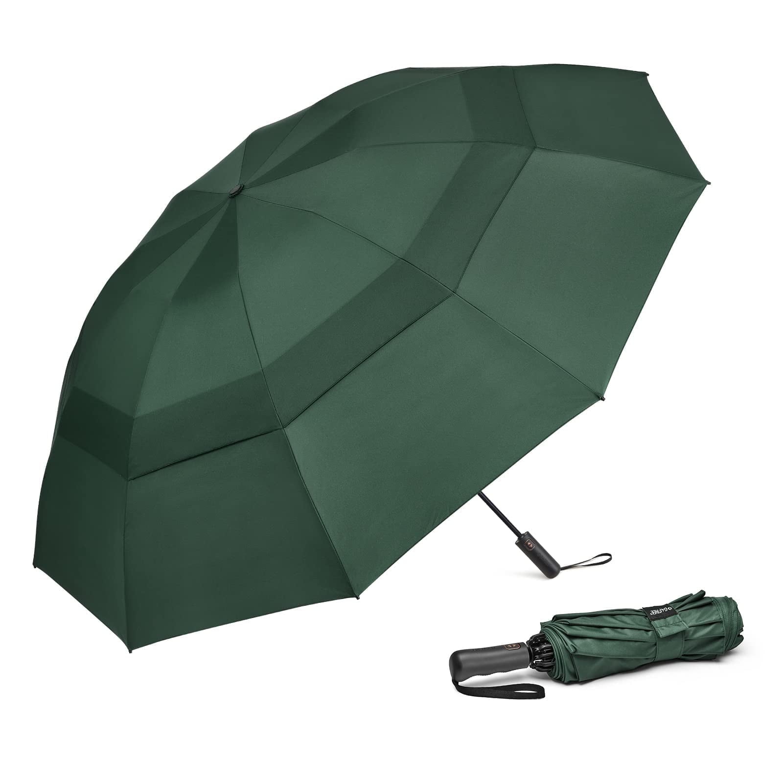 G4Free 42/46/54/62 Inch Large Golf Umbrella Compact Reverse Travel Umbrella 10 Ribs Windproof for Rain Double Canopy Automatic Open Close