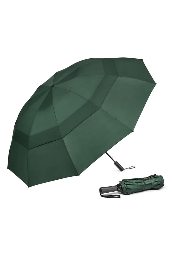 42/46/54/62 Inch Large Golf Umbrella Compact Reverse Travel Umbrella 10 Ribs Windproof for Rain Double Canopy Automatic Open Close