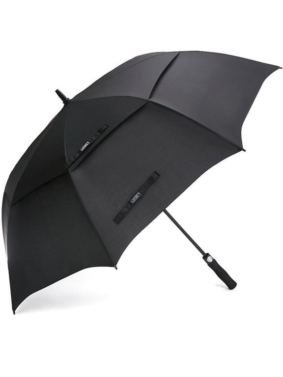 47/54/62/68 Inch Automatic Open Golf Umbrella Oversize Extra Large Double Canopy Vented Windproof Waterproof Stick Umbrellas