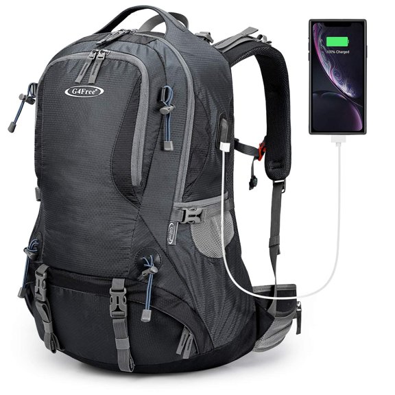 G4Free 50L Hiking Backpack Waterproof Daypack Outdoor Camping Climbing Backpack with Rain Cover for Men Women