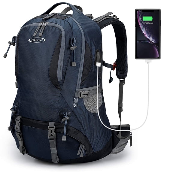 G4Free 50L Hiking Backpack Waterproof Daypack Outdoor Camping Climbing Backpack with Rain Cover for Men Women