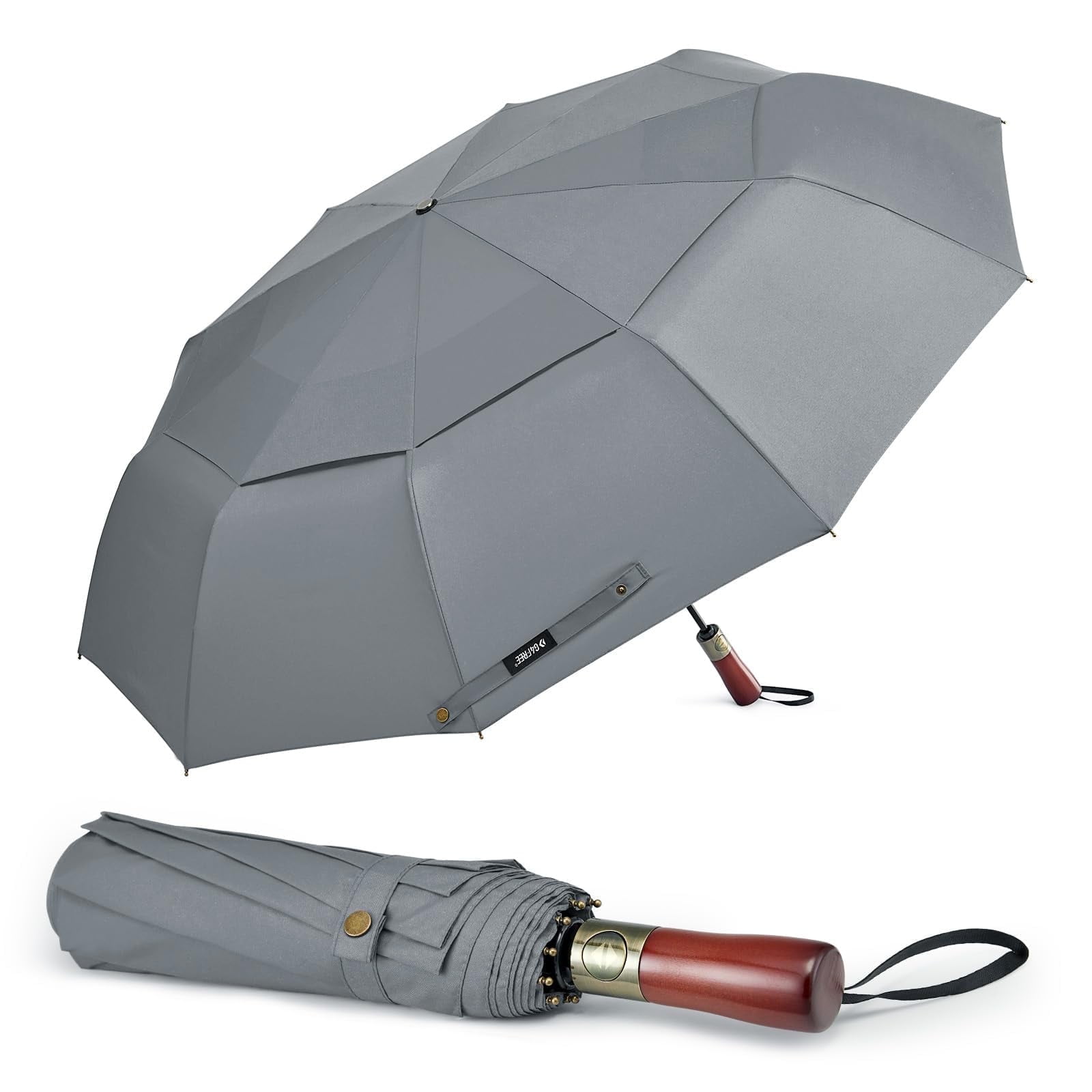 G4Free 54" Large Compact Windproof Golf Umbrella | Auto Open/Close Folding Travel | Reinforced 10-Frame Vented Double Canopy for Men & Women