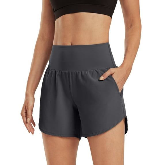 G4Free Athletic Shorts for Women Lightweight Running Shorts with Pockets 5" Quick Dry Workout Shorts for Gym Exercise