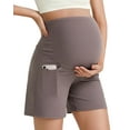 thumbnail image 1 of G4Free BareFeel Maternity Athletic Shorts with Pockets Over The Belly Workout Pants Comfy Summer Pregnancy Clothes, 1 of 9