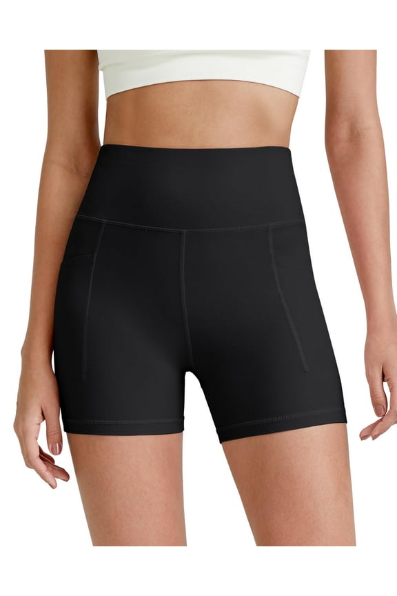 Barefeel Biker Shorts for Women with Pockets High Waisted Workout Athletic Gym Legging Shorts 4"/6"