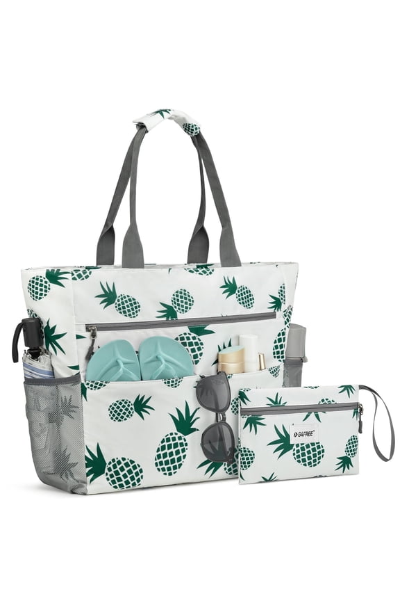 Beach Bag, Waterproof Sandproof Beach Tote Bag, Large Capacity Foldable for Women
