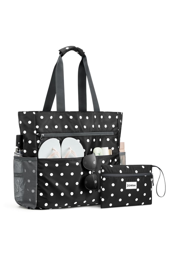 Beach Bag, Waterproof Sandproof Beach Tote Bag, Large Capacity Foldable for Women