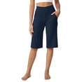 thumbnail image 1 of G4Free Capri Pants for Women 14" Knee Length Wide Leg Yoga Capris Dressy Casual Summer Crop Pants with Pockets, 1 of 7