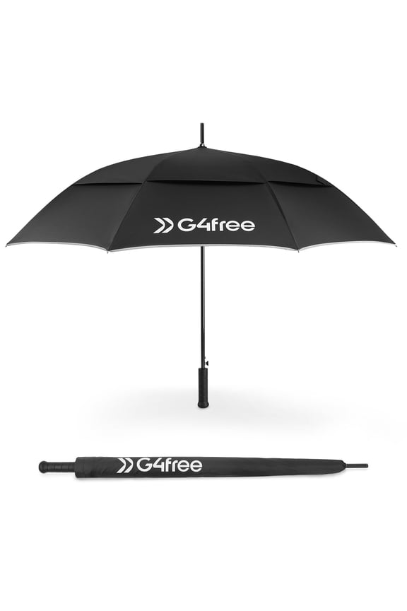 Carbon Fiber Golf Umbrella – Lightweight, Windproof, Double Vented Canopy, Automatic Open, Oversized Stick Umbrella for Rain and Sun