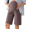 thumbnail image 1 of G4Free EverGoing Maternity Shorts with Pockets 10''- Over The Belly Pregancy Bermuda Casual Work Summer, 1 of 8