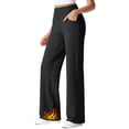 thumbnail image 1 of G4Free Fleece Lined Pants Women Wide Leg Work Trousers with Pockets High Waisted Sweatpants for Casual Dress Winter, 1 of 8