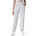 thumbnail image 1 of G4Free Flurrylux Cotton Fleece Lined Joggers for Women Elastic Waist Scrub Sweatpants Tapered Leg Track Pants, 1 of 7