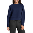 thumbnail image 1 of G4Free Flurrylux Women's Cropped Crewneck Sweatshirts Fleece Lined Loose Fit Pullover Fall Clothes Casual Tops, 1 of 7