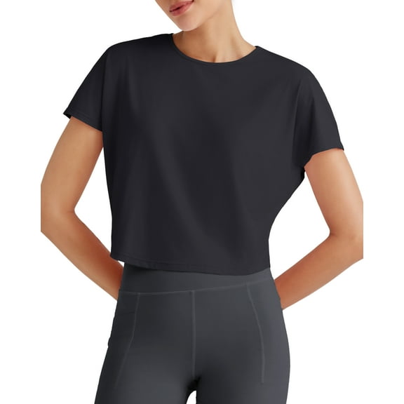 G4Free Lightbreeze Womens Workout Tops Batwing Sleeve Tees Loose Fit Athletic Gym Shirts Basic Yoga Tshirts Casual Summer